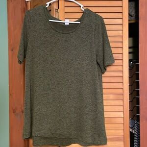 Old navy short sleeve green/black shirt.